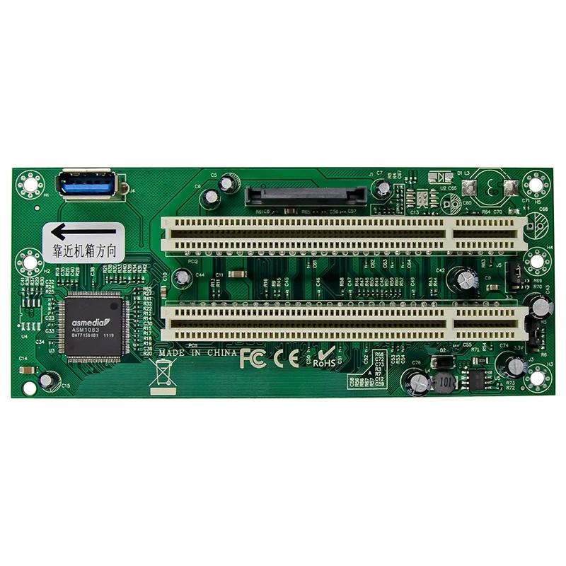 Description Picture 5 of itemPCI Express To Dual PCI Adapter Card Pcie X1 To Router Tow 2 PCI Slot Riser Card 2.5Gbps Support Window Linux