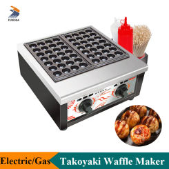 Commercial Takoyaki Waffle Making Machine Double Plates Gas Or Electric Octopus ball Maker Baker Non Stick Pan Takoyaki Machine