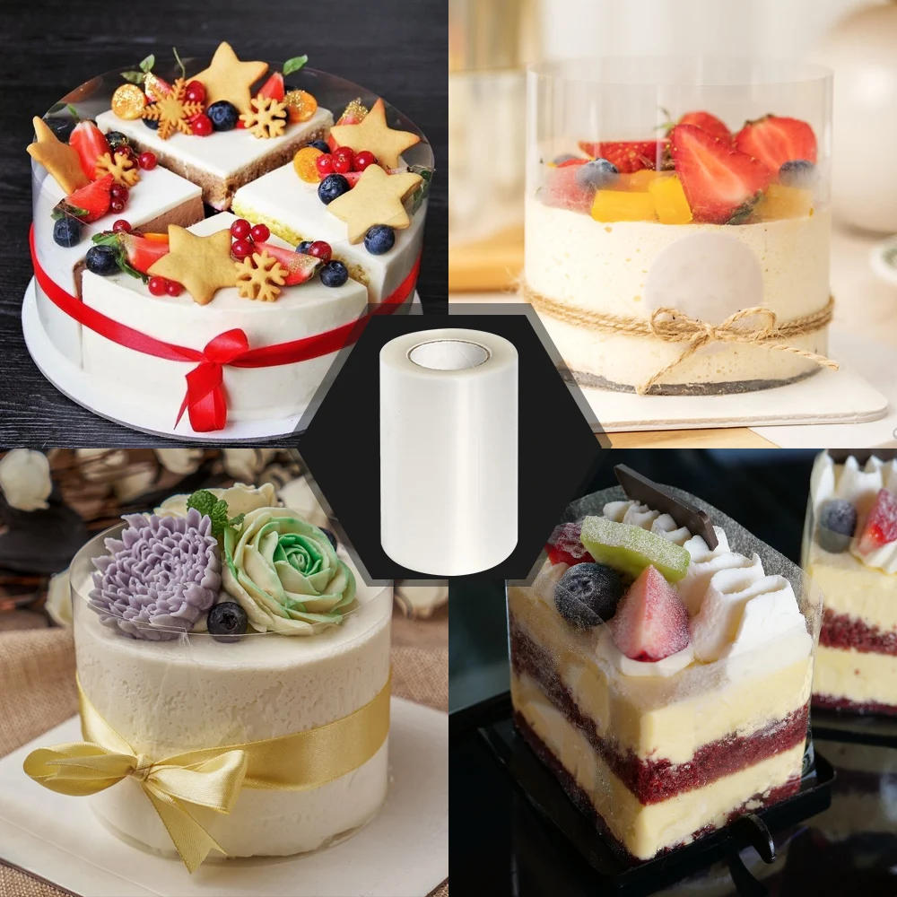 Description Picture 6 of item1 Roll Cake Surround Film DIY  Bakeware Acetate Film Transparent Cake Collar Kitchen  6/8/10/12/15Cm Accessories Baking Tools