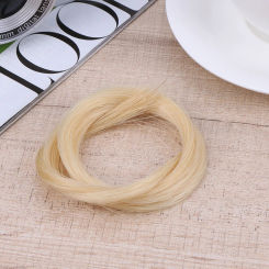1 Hank Mongolian Hair Universal Violin Bow Horse Hair Yellow+White Natural Musical Stringed Instruments Violin Parts Accessories