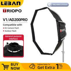 Triopo KX65 65cm KX90 90cm Speedlite Octagon Umbrella Softbox with grid Outdoor Flash Soft Box for Godox V1 Speedlite Softbox