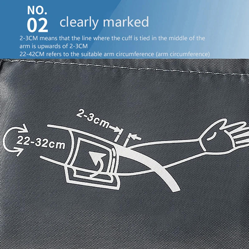 Description Picture 4 of itemProfessional Portable 22-32 CM Arm Cuff For For Sphygmomanometer Digital Blood Pressure Monitor Cuff Single Tube Tonometer Cuff