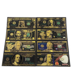 Hot selling Products US Dollar Bill Banknote, Gold Banknote Paper Money Souvenir Currency for collection