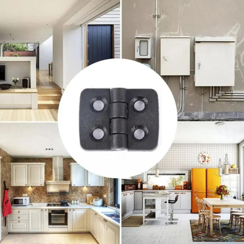 Description Picture 6 of itemProfessional ABS Plastic Plastic Door Hinge Black Durable Small Hinges Hardware Wear-resistant Door Bearing For Furniture