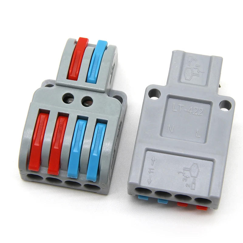 Description Picture 4 of item5/10/50/100pcs Push-in Electrical Wire Connector Terminal Block Universal Fast Wiring Cable Connectors For Cable Connection