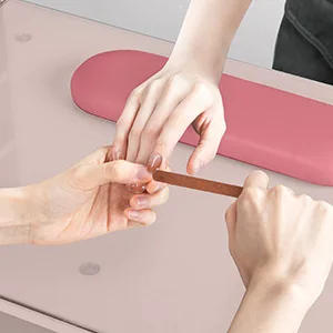 Description Picture 6 of itemManicure Table Nail Desk for Nail Tech w/Glass Top & Wrist Rest, Beauty Salon Nail Supplies Decor Workstation Acetone Resistant