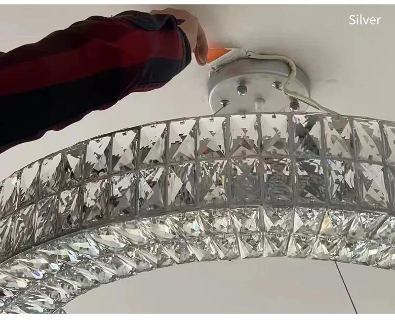 Description Picture 5 of itemGolden Luxury Crystal Led Pendant Light Metal Lustre K9 Chandelier Luminarias Art Decor Indoor Lighting Fixture Suspend Lamps