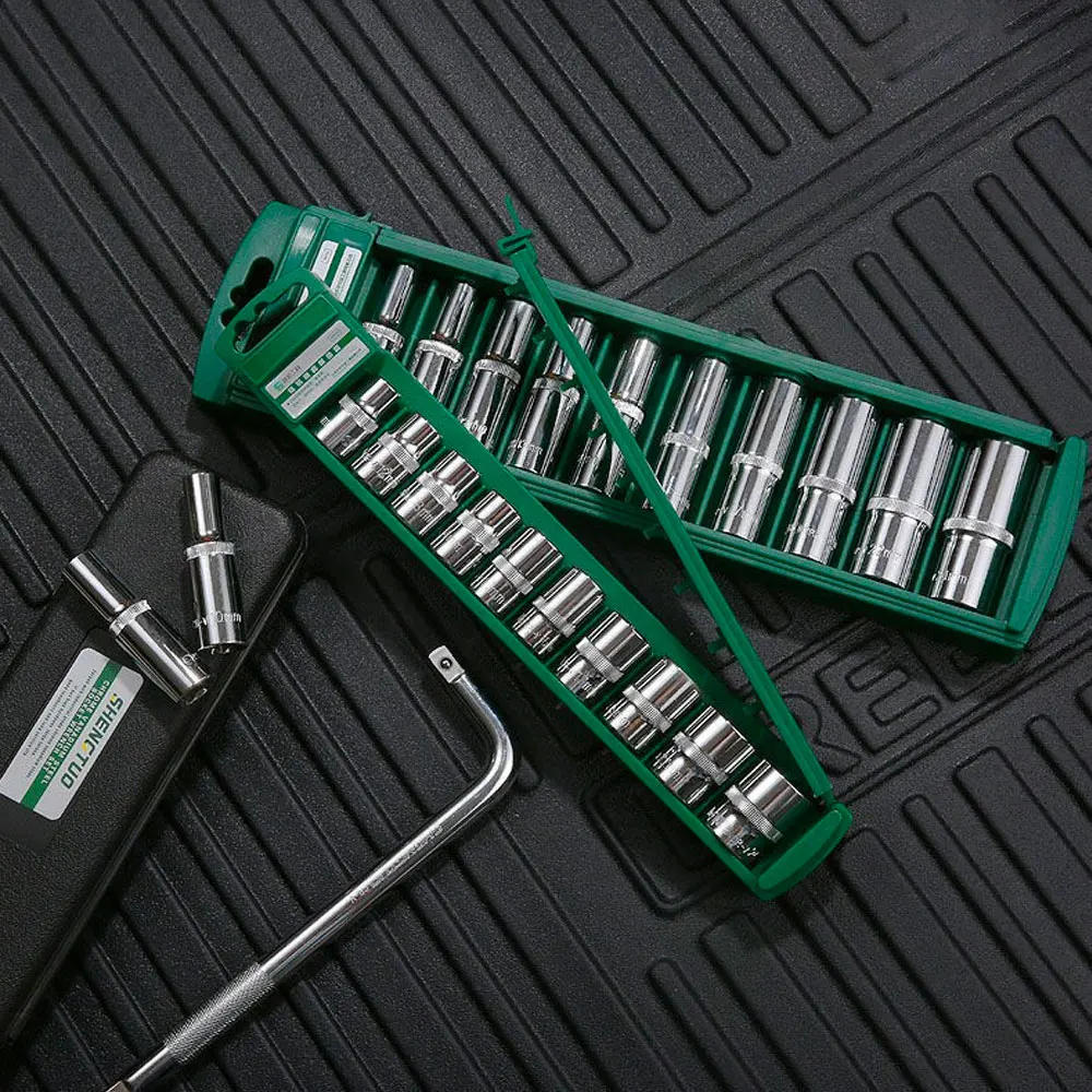 Description Picture 3 of itemProdrill 1/4”, 3/8” 1/2” Drive Socket Set 6/9/10 Pcs External Sockets Cr-V Steel Standard Socket Set