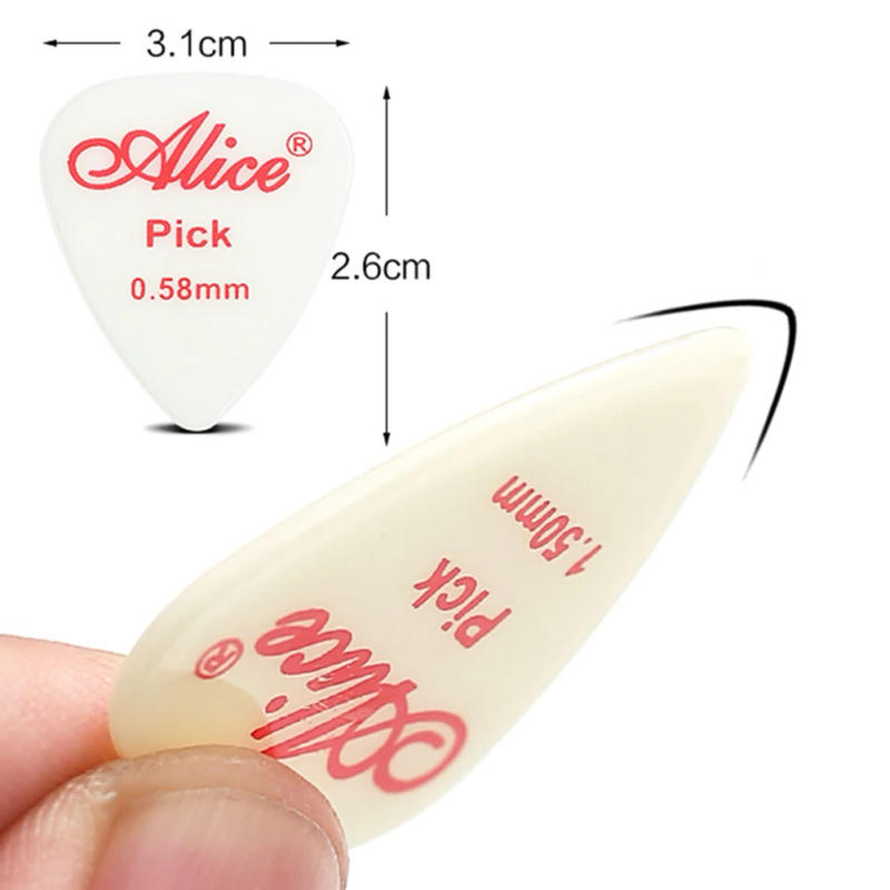 Description Picture 4 of item6Pcs Alice Acoustic Electric Guitar Nylon Fluorescent Picks Luminous Plectrums Fluorescent 0.58 0.71 0.81 0.96 1.2 1.5 Mm Glow