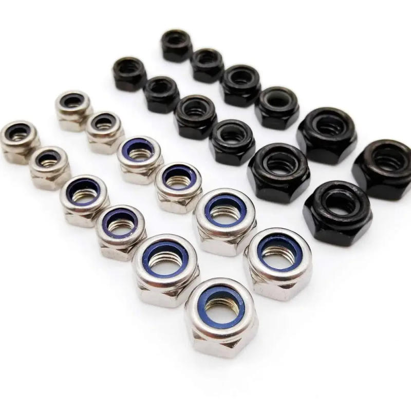 Description Picture 6 of item10Pcs M2 M3 M4 M5 M6 Self-locking Nut Black Silver Hex Nylon Locknut 304 Stainless Steel Insert Lock Nut Hardware Accessory