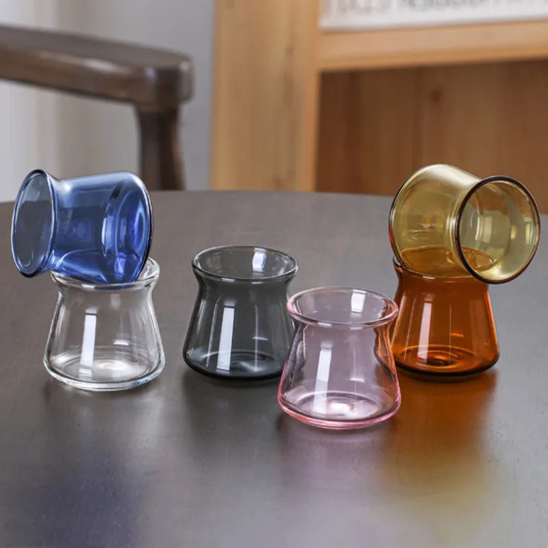 Description Picture 5 of item80ml Colorful Glass Coffee Mugs Catcher Cup Sniffing Mug Coffee Shot Cup Hand Brewed Glass Coffee Kettle Pot Coffeeware Tools