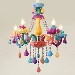 European Colorful Crystal Chandelier Lights Lustre Crystal Chandelier Romantic Crystal Chandelier Modern Kitchen Chandelier