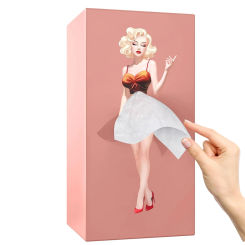 Anime Girls Tissue Case Paper Napkin Holder Storage Wet Tissue Cover Decorative Ornaments Boxes for Room Bar Office Desk