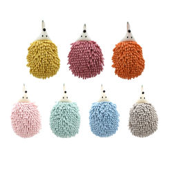 Thickened Hand Towel, Chenille, Coral Velvet, Hedgehog, Cartoon, Animal Hanging, Cute, Multifunctional Hand Towel