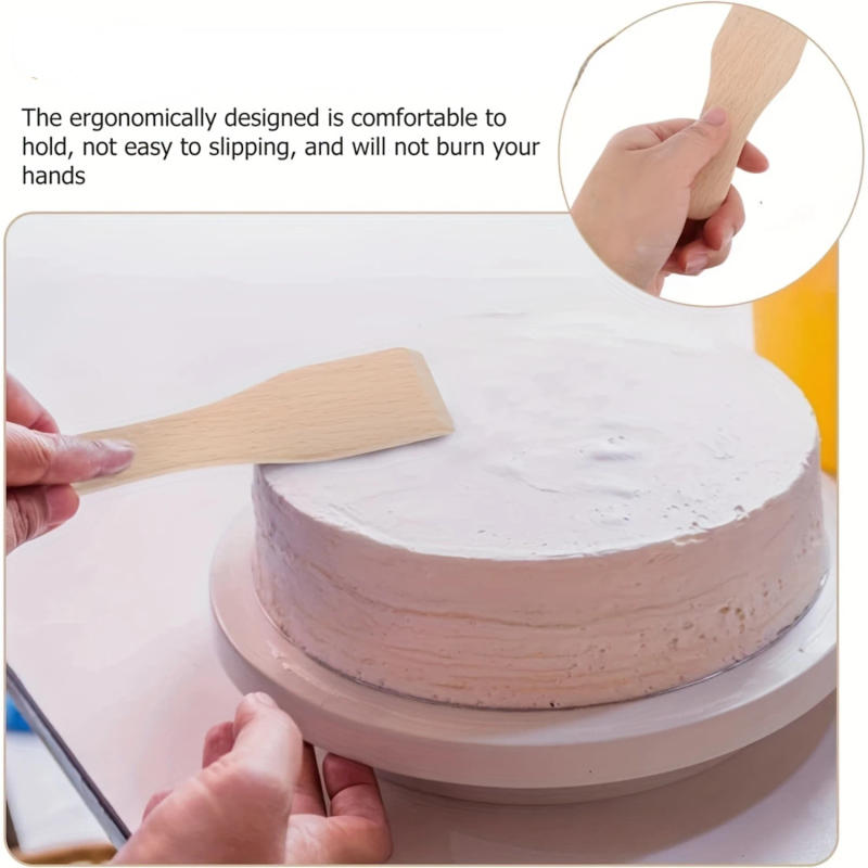 Description Picture 3 of itemWooden Spatula Set + Baking Scraper, Pizza Shovel - Non-Stick Pan & Cookware Supplies