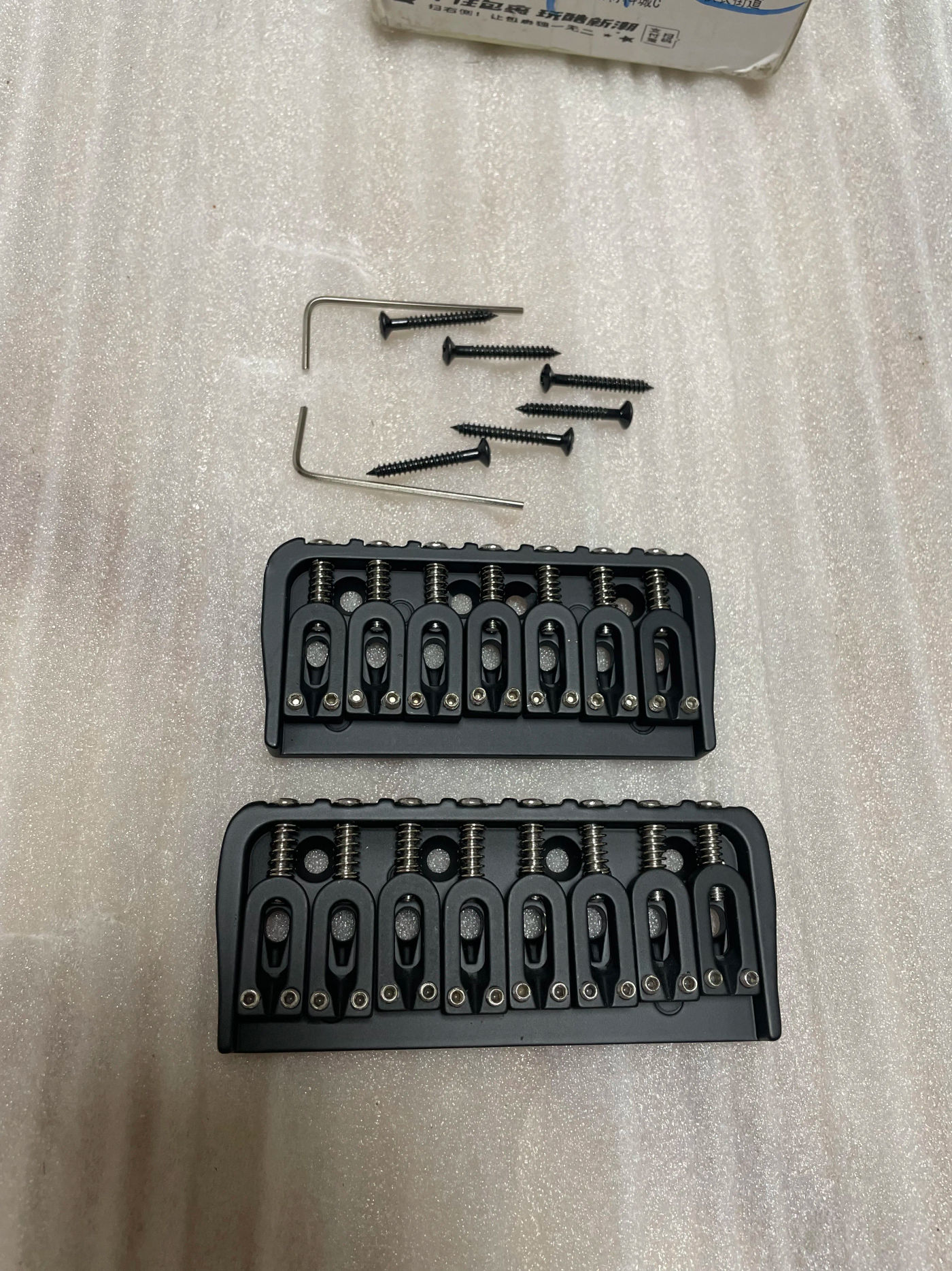 Description Picture 4 of item1Pcs Fixed Bridge for 6/7/8 String Electric Guitar Replacement Black Color Real Photos