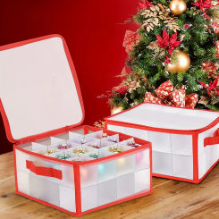 32/64 Grid Baubles Storage Box Christmas Balls Storage Xmas Tree Decorations Organizer Bauble Storage Divider Toys Home Storage