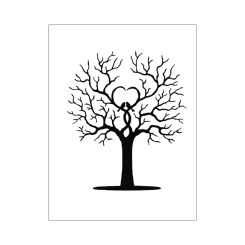 40 X Wedding Guest Book Fingerprint Tree for Baby Shower Fingerprints Signing Canvas
