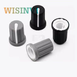 5pcs 12.5X17mm Rubber Potentiometer Knob for pioneer mixer knob OEM Rotary Knob DJ Hero EQ Cap 90 Degree D-Shaped Inner Hole 6mm