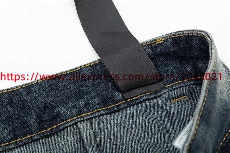 Description Picture 5 of itemWashed Gradient Blue Micro flared leggings Jeans Men Women Streetwear Denim Pants