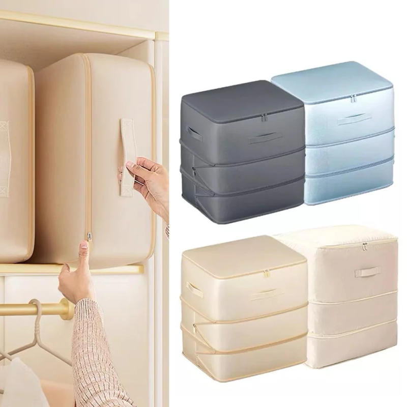 Description Picture 6 of itemUltra Space Saving Self Organizer Condense Duvet Storage Bag For Blankets Bedding Foldable Storage Bag For Moving Traveling