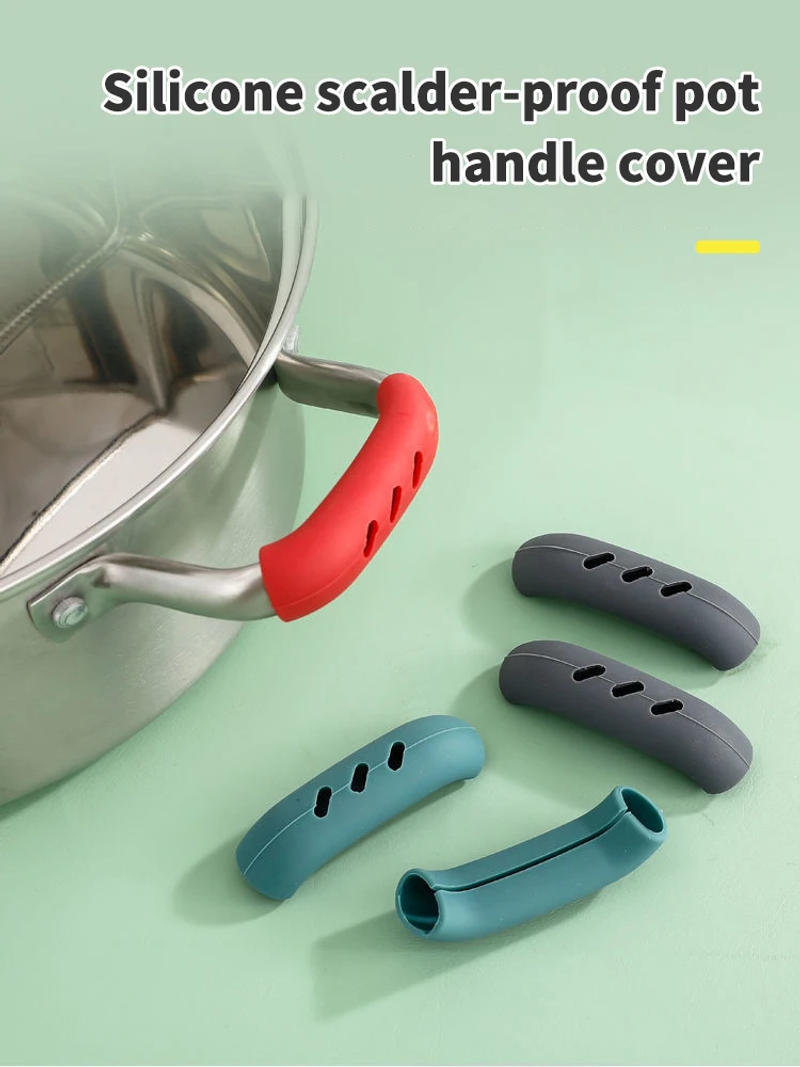 Description Picture 2 of item2PCS Silicone Pan Handle Anti-Ironing Sleeve Iron Pan Wok Ears Anti-Ironing Handle Sleeve Heat-Resistant