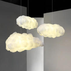 Multiple Styles Simulation Cloud Pendant Light For Living Restaurant Room Silk Cotton Led Indoor Furniture Decorative Lights