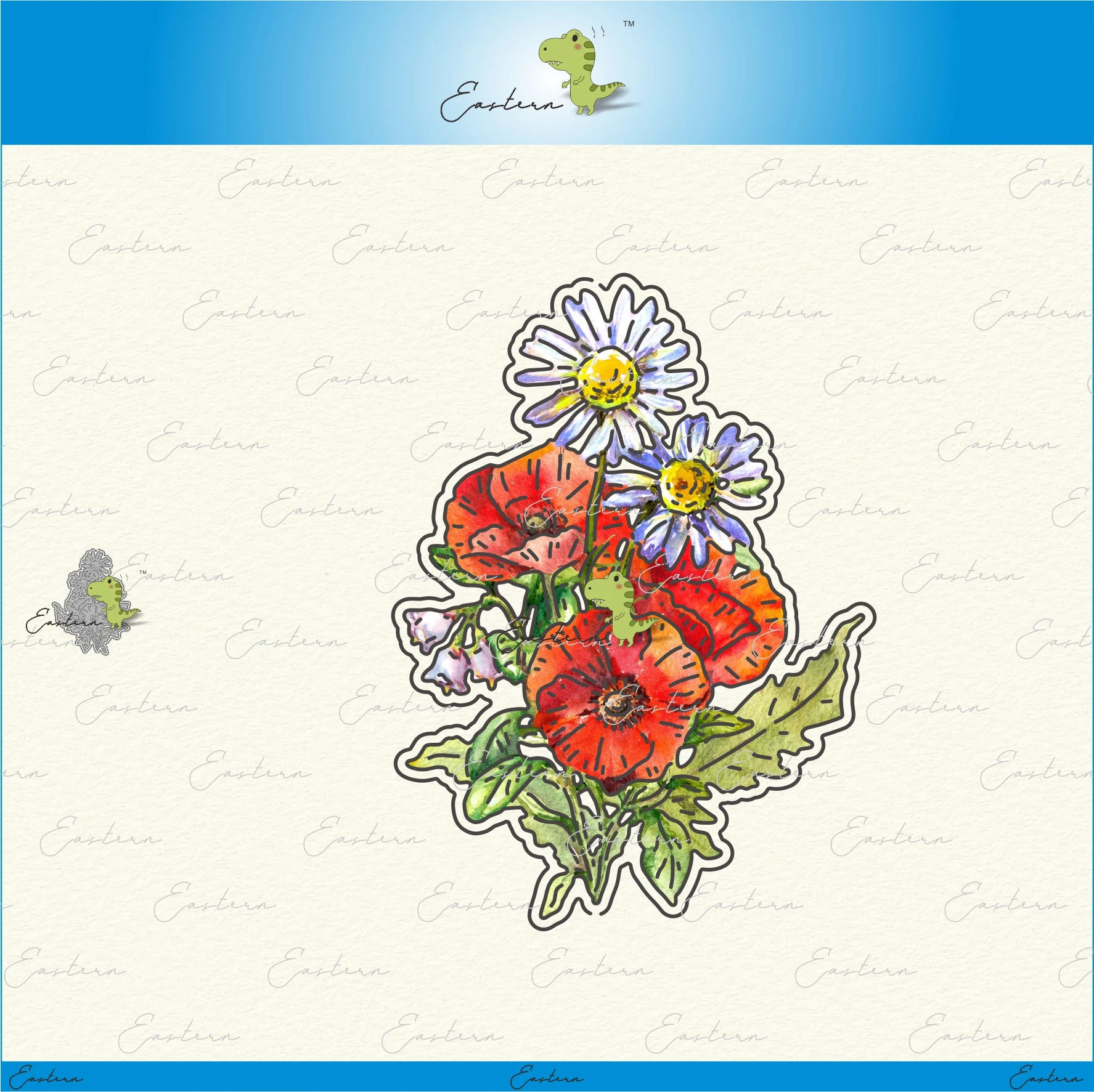 Description Picture 2 of itemSummer Poppy Floral Swag Die Set metal cutting dies 2023 new DIY molds Scrapbooking Paper Making die cut crafts Printed Sheet
