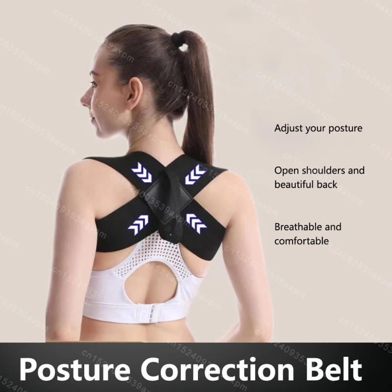 Description Picture 2 of itemBack Posture Corrector Adjustable Neck Brace Training Equipment Unisex Breathable Postura Shoulder Support Correction Belt