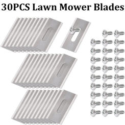 30PCS Grass Trimmer Blade Lawn Mower Replacement Trimmer Cutter Piece for Husqvarna Automower Garden Robotic Lawnmower Tools