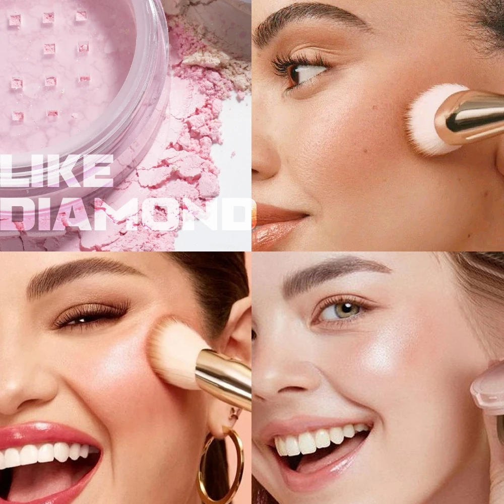 Description Picture 4 of itemDiamond Glitter Loose Powder 6 Colors Pearlescent Oil Control Mineral Powder Face Foundation Cosmetics Lasting Makeup Powder