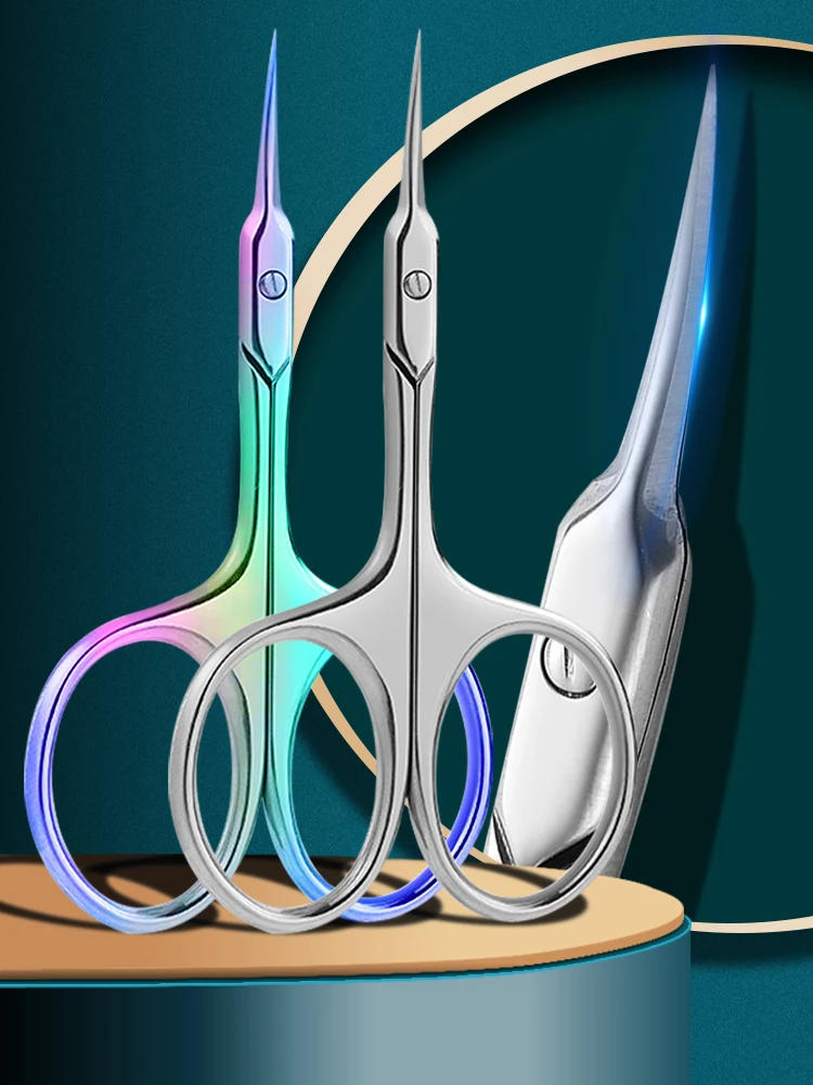 Description Picture 2 of item1Pcs Professional Cuticle Scissors Nipper Trimmer Stainless Steel Cuticle Clipper Cutter Manicure Nail Tools