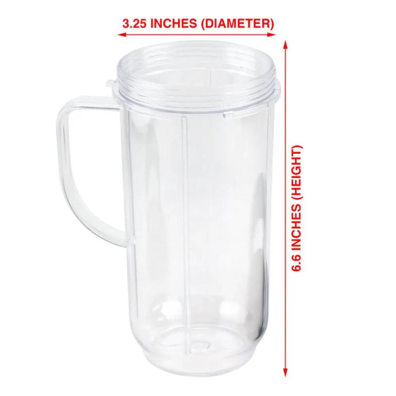 Description Picture 3 of item22 oz Tall Cup with Flip Top To-Go Lid Replacement Part for Magic Bullet 250W MB1001 Blenders