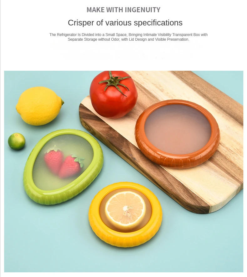 Description Picture 3 of itemKeep Ingredient Avocado Fresh Silicone Film Vegetable Box Sealed Dustproof Fruit Preservation Storage Box Mini Refrigerator