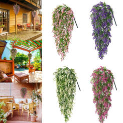 Hanging Artificial Fake Flowers Hanging Plants  Vine Plant Indoor Outdoor Decor Fake Plant Garland Wedding Party Balcony Decor