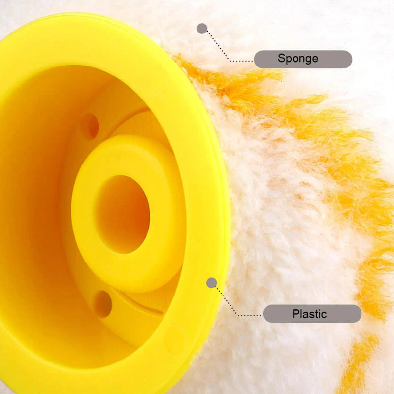 Description Picture 6 of item2 Pieces Multi-function Portable Clean-Cut Paint Roller Brush Painting Wall Ceilings Furniture Decorative Cotton Fiber Brush