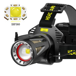 Rechargeable Head Light Torch 2000 Lumens Emergency Light High Brightness for Outdoor Camping Fishing Hiking Construction
