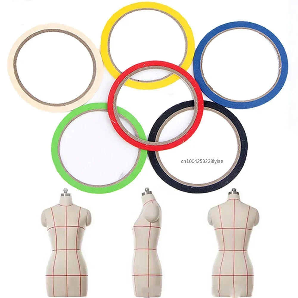 Description Picture 2 of itemDraping Tape for Clothes Mannequin Pattern Making Sewing Whiteboard Marking Tape Thin Striping Graphic Chart Art Tape 3mm*20m