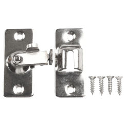 DoorLatch Hitch Stainless Steel 90 Degree Sliding Door Buckle Hook Latch Bolts Kitchen Cabinet Locks Sliding Gate Lock Hardware