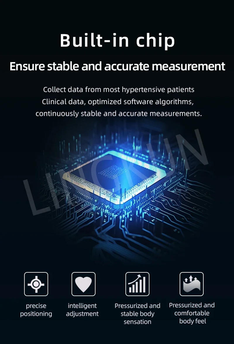 Description Picture 4 of itemBig Screen Broadcast English Voice Tonometer New LED Black Blood Pressure Monitor BP Monitors Arm Tensiometers Heart Rate Meter