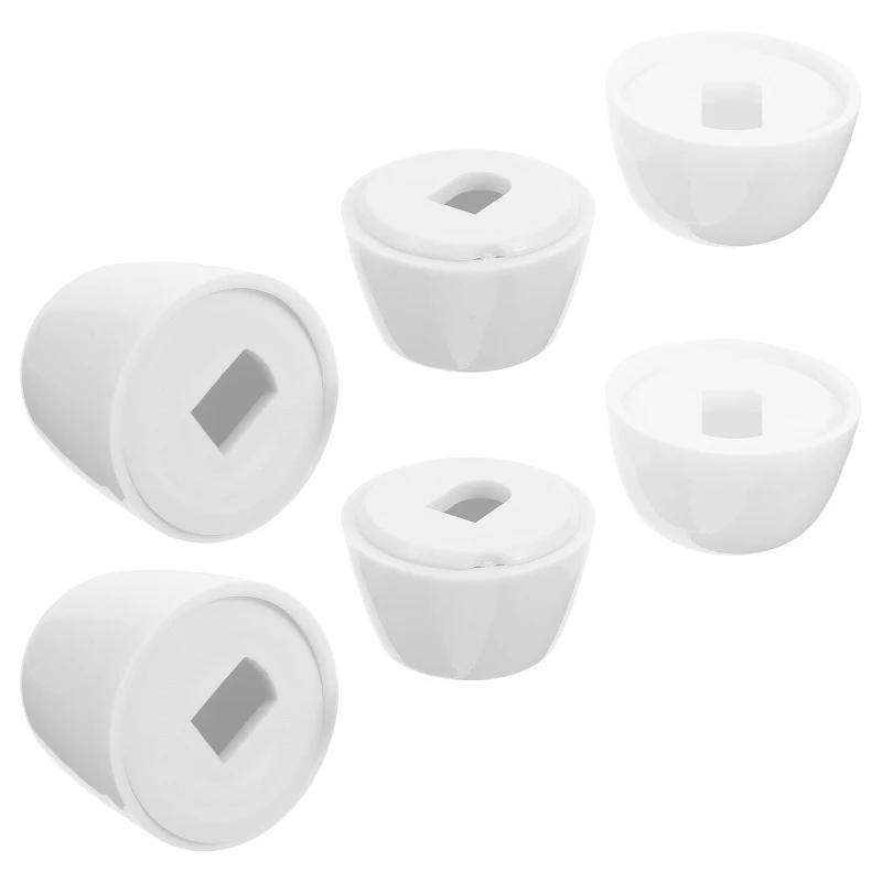 Description Picture 4 of item6 Pairs Toilet Accessories Decorative Cover Hat Bolt Covers Screw Caps Bathroom Accesorries Supplies Abs Parts