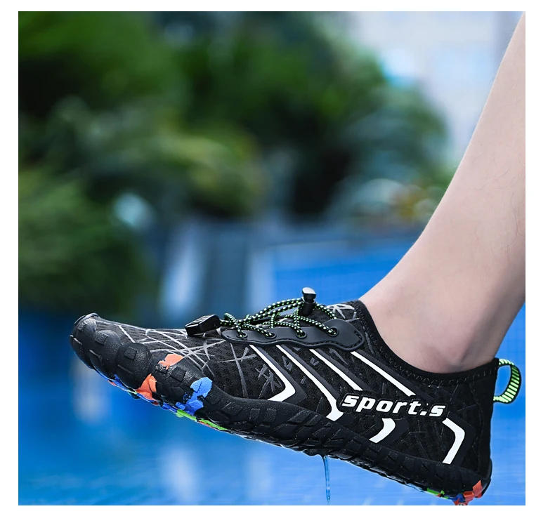 Description Picture 6 of itemSummer Unisex Swimming Sports Water Shoes for Men Outdoor Quick-drying Breathable Beach Shoes Women Wading Shoes Large