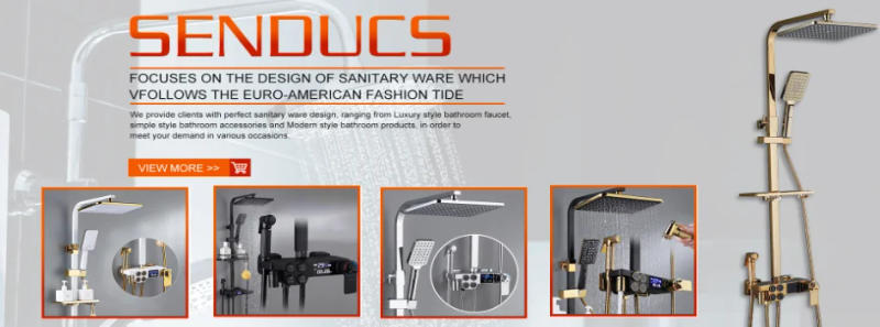 Description Picture 3 of itemGray Stainless Steel Shower System Bathroom Set Thermostatic Mixer Faucet with Rainfall head and Handheld