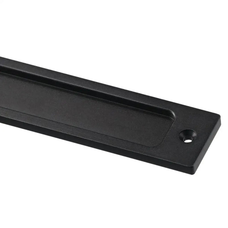 Description Picture 5 of itemZinc Alloy Barn Door Handle Black 6 Inches Recessed Finger Pull Rectangle Flush Pull Gates Garages Sliding Doors