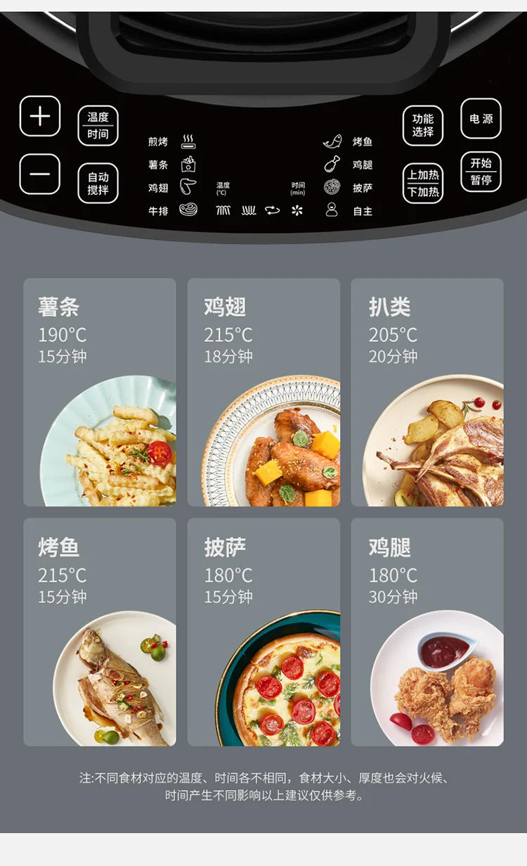 Description Picture 6 of itemLiren visual air fryer electric baking pan stirring rotary oven integrated multi-functional large-capacity cooking pot