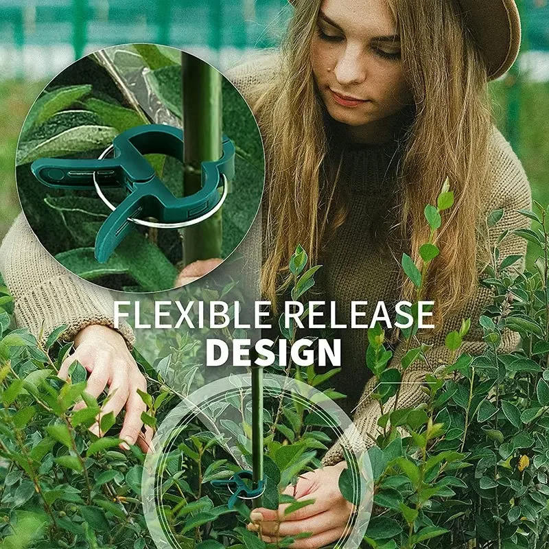 Description Picture 4 of item25Pcs Plant Fixed Clips Reusable Garden  Greenhouse Bracket for Fixed Plants Vine Flower  Seedling Stem Suppor t Garden Supplies