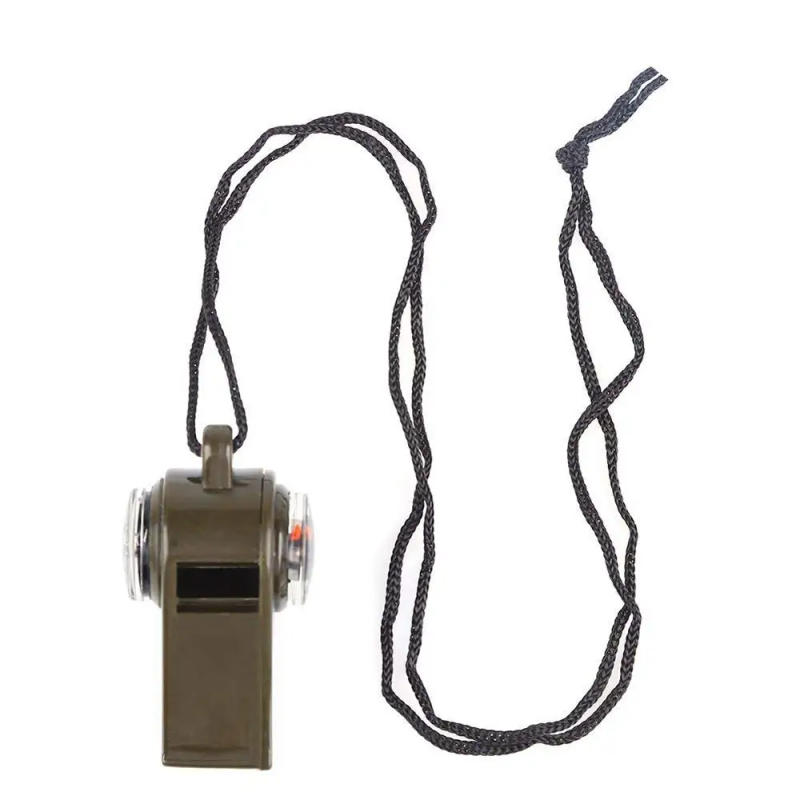 Description Picture 4 of item1pc 3-In-1 Emergency Survival Whistle With Compass Thermometer For Camping Hiking Outdoor Tools, Referee Cheerleading Whistle