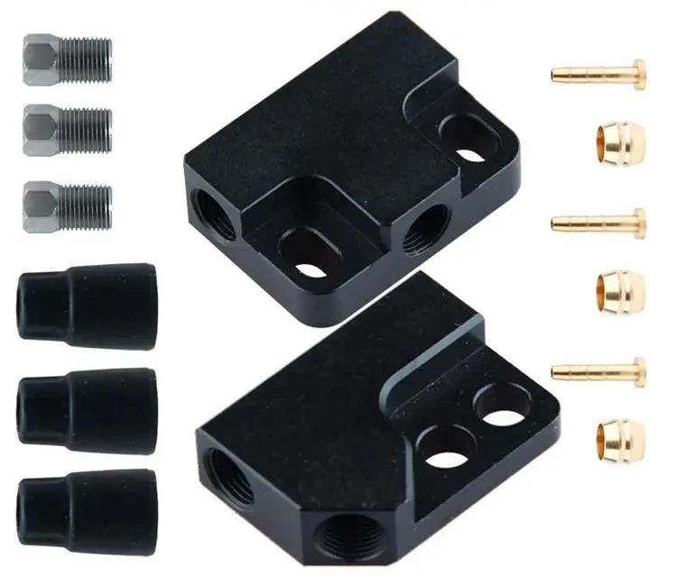 Description Picture 2 of itemTricycle Hydraulic Brake Oil Brake Tee Aluminum Alloy One Tow Two Accessories Modified Oil Pipe Connector Oil Distribution Valve