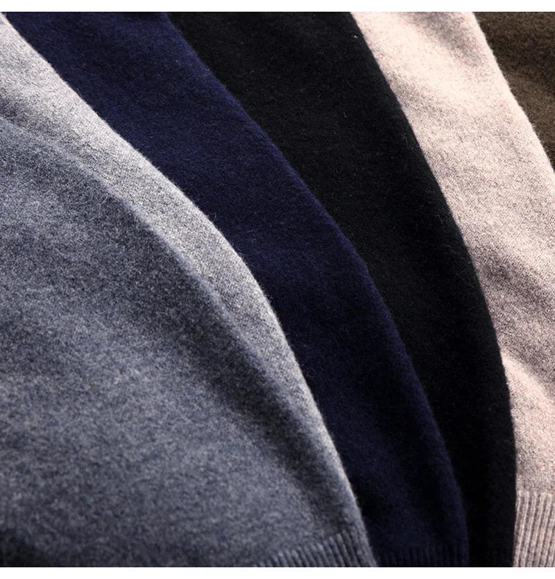 Description Picture 3 of itemStyle Classic 8 Colors Men's V-neck Vest Sweater Business Fashion Casual Solid Color Sleeveless Pullover Tops Male Brand