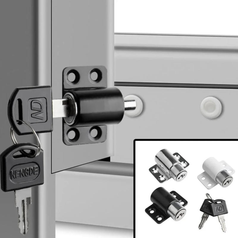 Description Picture 6 of itemBrand New Door Lock Lock With Key Protection Security Set Sliding Sash Universal Window Hardware Aluminum Alloy
